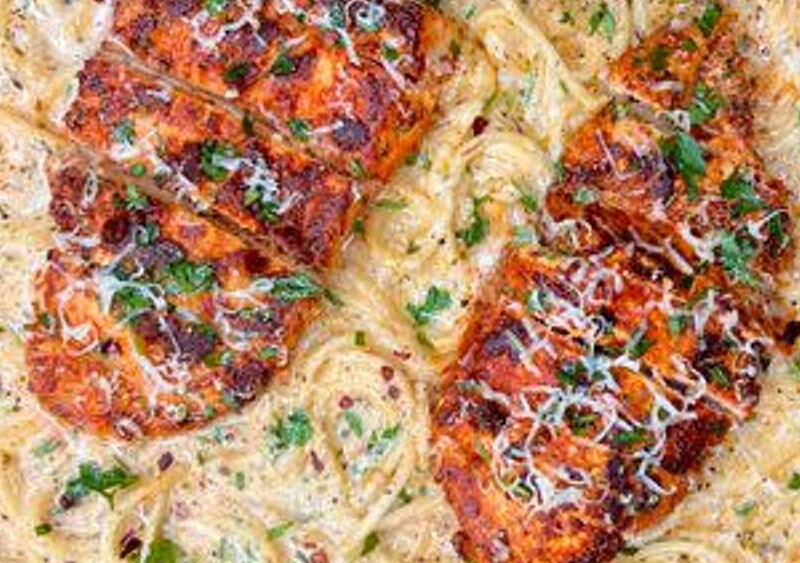 High Protein Creamy Chicken Alfredo